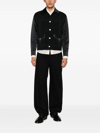 Junya Watanabe Wool Contrast Stitching Jacket - Black