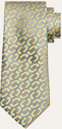Charvet Mens Snorkel-Pattern Silk Tie