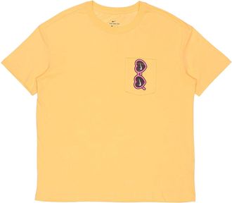 Nike (WMNS) Nike Sportswear Love Sunglasses Printing Pocket Short Sleeve Washed Yellow CU9700-795