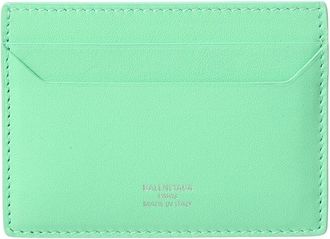 Balenciaga Logo Leather Card Holder