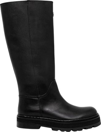 Patrizia Pepe High Boots - Dames - Hoge Laarzen - Zwart - 36 EU - Leer - Schoenen