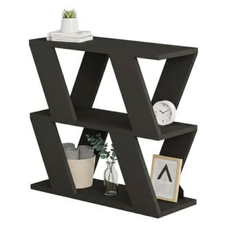 Dmora Mesa De Caf&eacute; Thalia, Mesa De Centro Baja, Revistero Para Sof&aacute;, Estante De La Sala De Estar, 60x22h57 Cm, Antracita, Con Embalaje Reforzado - Dmora