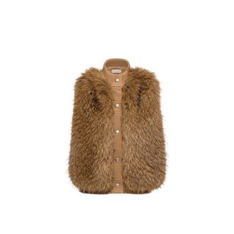 Moncler Moncler Wool Down Vest, Women, Beige, Size: Xs