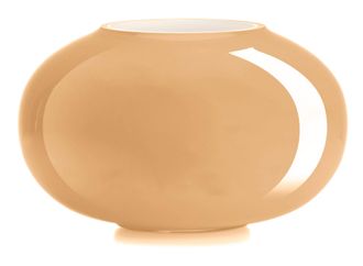 IVV pandora vase h-18 diam 30 cm t/f encased external cognac internal milk white