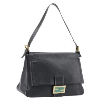 Fendi Pre-owned Vintage Schoudertas - Dames - Pre-owned - Zwart - Maat: ONE Size Leer