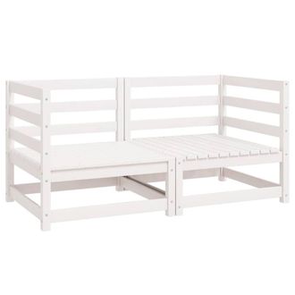 Berkfield Home Garden Corner Sofas 2 pcs White Solid Wood Pine