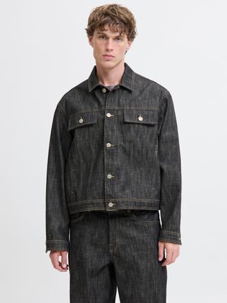 Jack & Jones Jeansjacke JACK & JONES JJICAM JJJACKET JOS 363, Herren, Gr. XL, schwarz (schwarz denim), Web, Obermaterial: 100% Baumwolle, meliert, regular fit, Jac