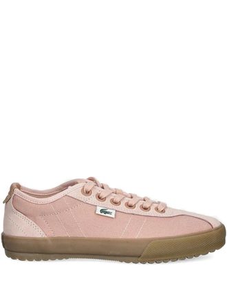 Lacoste suede-panel sneakers - Pink