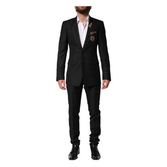 Dolce & Gabbana Heren, Pakken, Zwart, Maat: XS Wol