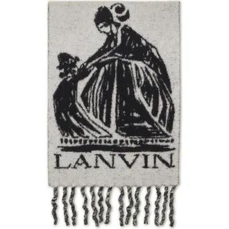Lanvin Mother & Daughter Wool Scarf in White at Nordstrom