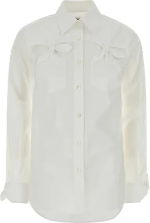 Moschino White stretch poplin shirt