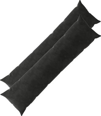 vidaXL Funda De Almohada 2 Pcs Heerlen Negro 40 X 145 Cm Terciopelo Vidaxl