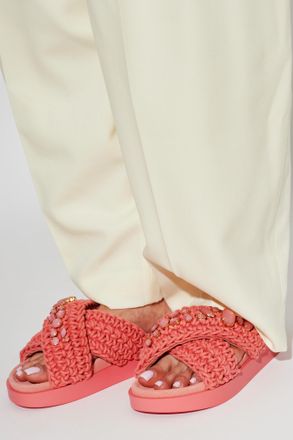 INUIKII Woven Slides, Womens, Pink