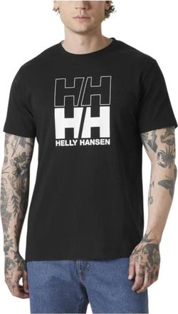 Helly Hansen Tops, Heren, Zwart, L, Katoen, T-Shirt