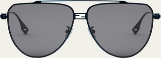 Fendi Baguette Metal Pilot Sunglasses