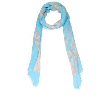 Versace Schal Damen Modal Hellblau/Champagner