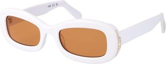 GCDS White Plastic Sunglasses