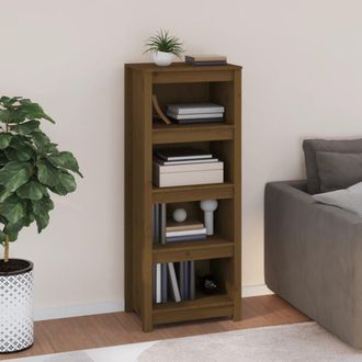 Berkfield Home Book Cabinet Honey Brown 50x35x125.5 cm Solid Wood Pine