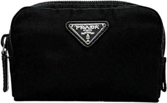 Prada Vintage, unisex, Zwart, ONE Size, Nylon, Pre-owned Vintage Clutch