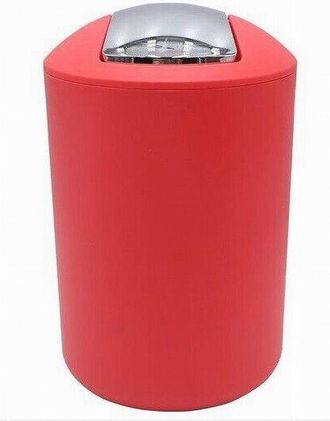 Trade Shop Trade Shop - Pattumiera Cestino Secchio Rifiuti Gettacarte Accessorio Da Bagno Rosso 69946