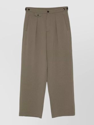 Emporio Armani pleated front wide leg trousers side pockets