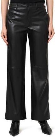 Mavi Faux Leather Wide Leg Pants in Black at Nordstrom Rack, Size X-Small