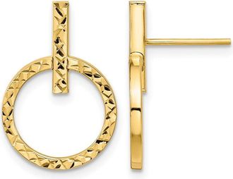 Diamond2Deal 10K Yellow Gold Drop Dangle Earrings