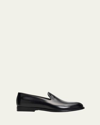 Brunello Cucinelli Mens Leather Venetian Loafers