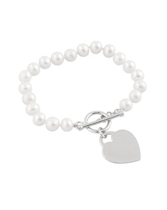 Splendid Pearls Plated 7-7.5Mm Freshwater Pearl Bracelet