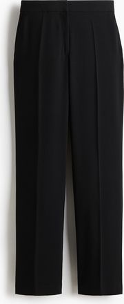 H&M Hose mit geradem Bein und Bügelfalten - Schwarz