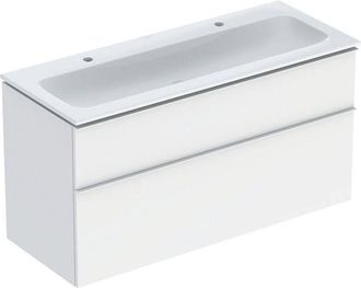 Keramag Geberit iCon Set mueble lavabo con mueble bajo lavabo, 2 cajones