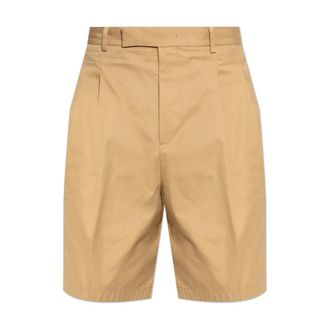 Jil Sander Casual Shorts, male, Beige, Size: M Cotton Pleated Shorts