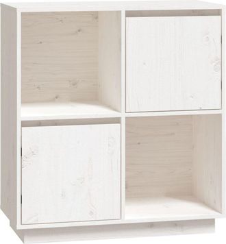 vidaXL Aparador de madera maciza de pino blanco 74x35x80 cm Vidaxl