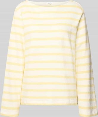 s.Oliver Red Label Relaxed Fit Sweatshirt aus reiner Baumwolle in Hellgelb, Gr&ouml;&szlig;e 34