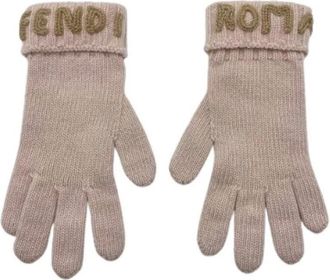 Fendi Pre-owned Accessories, female, Beige, Size: ONE SIZE Pre-owned Wool Gloves