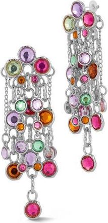 Sphera Milano Crystal Chain Drop Statement Earrings in Silver at Nordstrom Rack