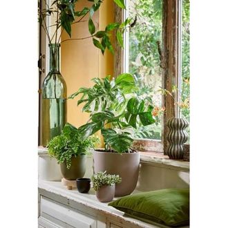 MiCa Decorations bloempot Tusca taupe (25x23 cm)