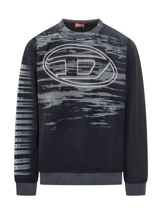 Diesel Crew Neck Sweatshirt With Diesel Logo Print