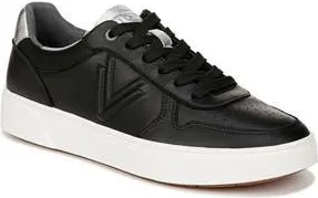 Vionic Kimmie Court Sneaker in Black/silver Leather at Nordstrom Rack, Size 12
