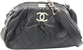 Chanel Pre-owned Vintage Shoulder Bag - Dames - Vintage Schoudertas - Zwart - ONE Size - Leer - Vintage