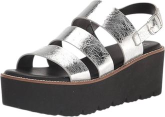 Dirty Laundry Womens Pendulum Wedge Sandals In Silver