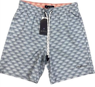 Ben Sherman Mens Swim Shorts Bottom In Light Blue