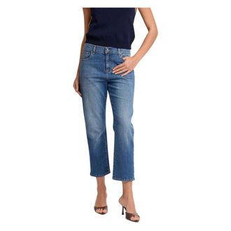 Kocca Cropped Jeans, female, Blue, Size: XL Chic slim fit mid-calf legs