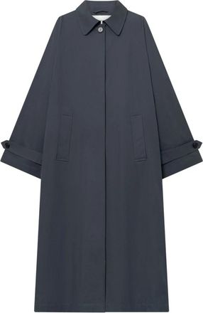 Mark Kenly Domino Tan Caro Half Panama Trench Coat - female - Mark Kenly Domino Tan - Single-Breasted Coats - Blue - M - Coats