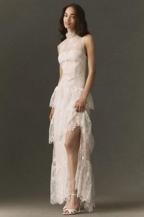 BHLDN Lace Tiered Maxi Dress