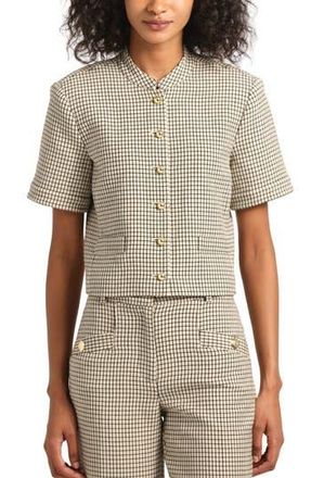 Derek Lam Grace Short Sleeve Jacket in Biscuit Multi at Nordstrom Rack, Size 14