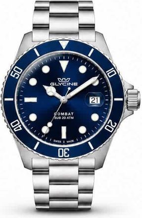 Glycine Combat Quartz Blue Dial Mens Watch GL1064