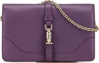 Gucci Pre-owned Womens Padlock Chain Shoulder Bag - Purple Leather - One Size