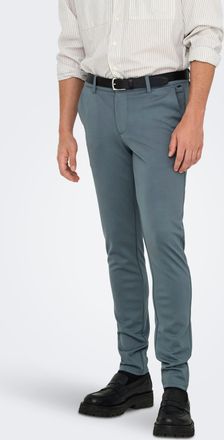 Only & Sons Chinohose ONLY & SONS ONSMARK SLIM GW 0209 PANT NOOS, Herren, Gr. 30, L&auml;nge 34, grau (stormy weather), Web, Obermaterial: 64% Viskose, 31% Polyester, 