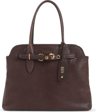 Miu Miu Dark Brown Aventure Large Tote